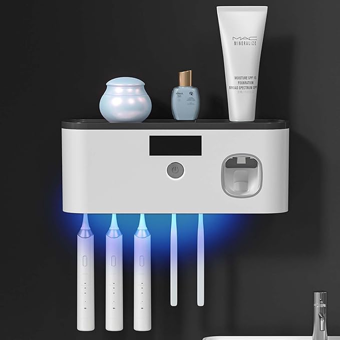 Toothbrush Holders for Bathrooms, Toothbrush Sanitizer Holder for Kids and Adult by DNEXIMG