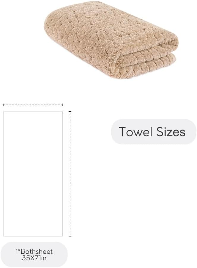 BAGNO MILANO Turkish Bath Towels, Soft Plush Jacquard Luxury Bath Towels - Image 3