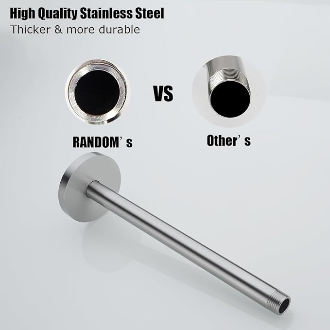RANDOM Brushed Nickel Shower Arm - Image 6