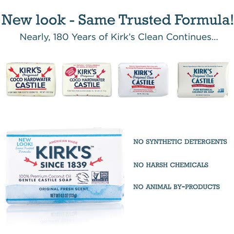 Kirk's Original Coco Castile Bar Soap Original Fresh Scent 4 Ounces - Image 3