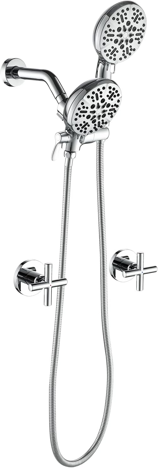 2 Handle Shower Faucet Shower System Complete 2 in 1 Shower Combo Set by DIFEINISANITARYWARE---showerfaucet---