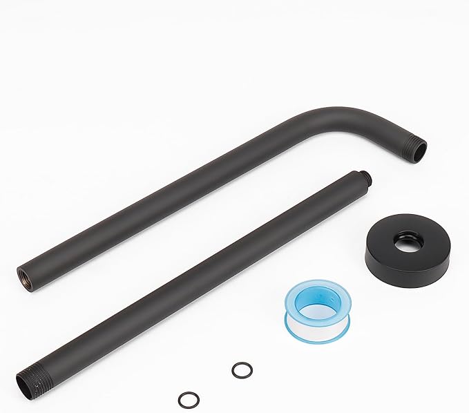 HarJue Shower Arm with Flange and Teflon Tape, Wall Mounted Shower Pipe 304 - Image 7