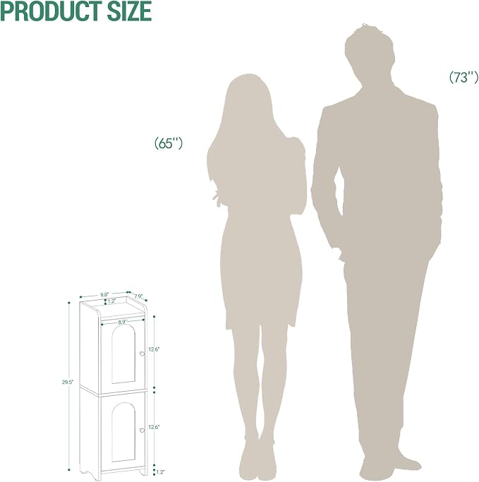 Bathroom Storage Cabinet, Corner Floor Cabinet - Image 2