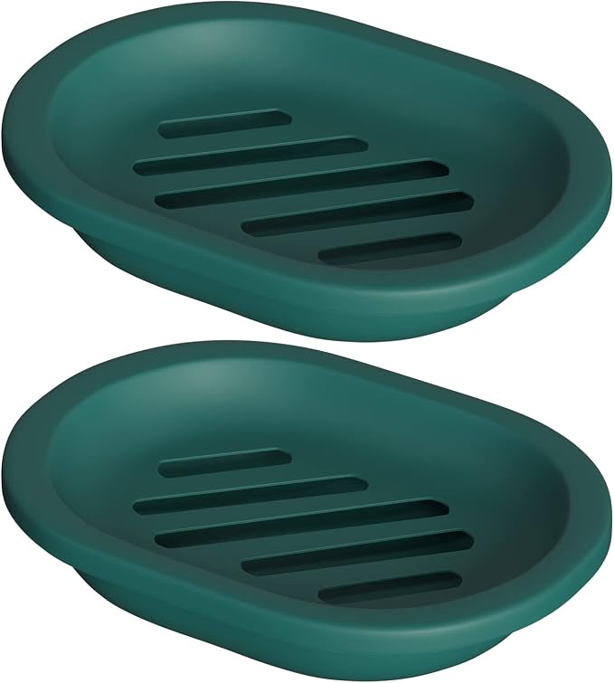 Topsky 2 Pcs Soap Dish for Shower, Double Layer Draining Soap Savers by HomeandKitchenNO1
