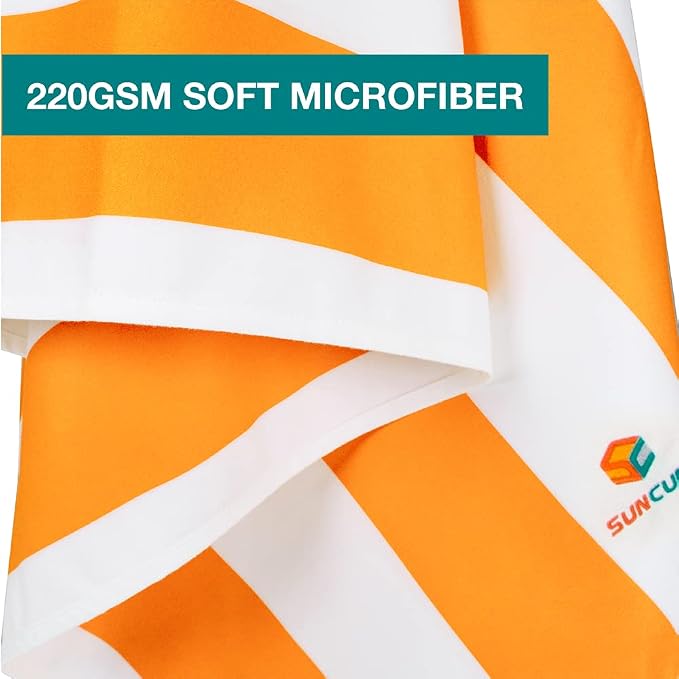 SUN CUBE Microfiber Beach Towel, Quick Dry Sand Free Beach Towel, Lightweight - Image 7
