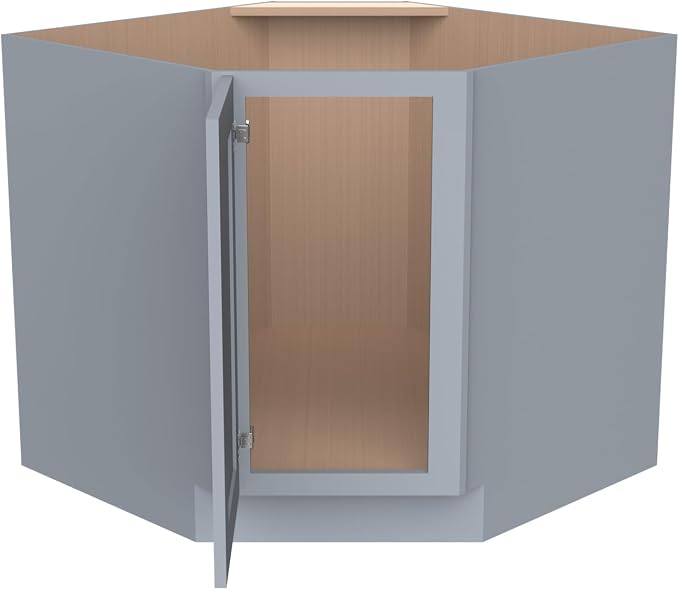Diagonal Corner Kitchen Cabinet – Solid Wood – Freestanding Storage Organizer - Image 6