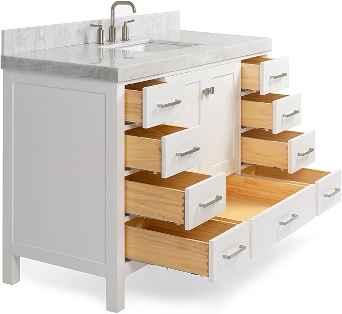 ARIEL Bathroom Vanity 54" White - Image 7