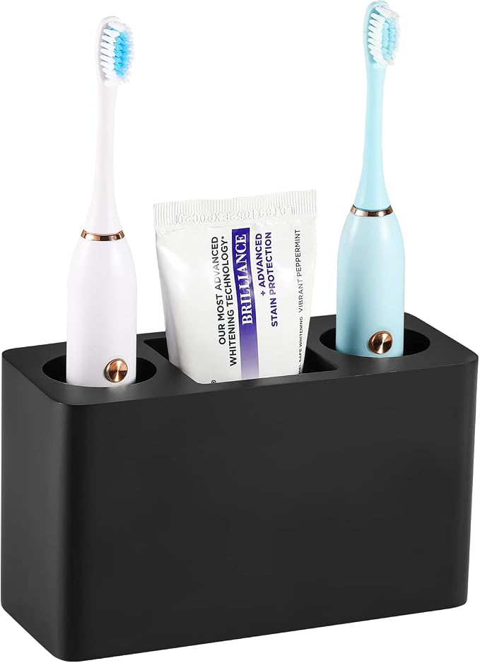 Luxspire Toothbrush Holder, 3 Slots Electric Toothbrush and Toothpaste Holder by Luxspire
