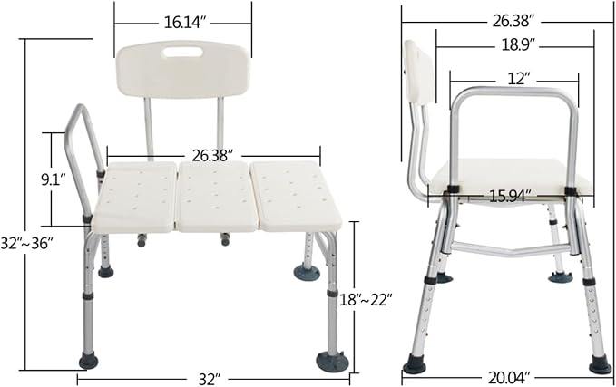 Winado Tub Transfer Bench for Bathtub - Image 7