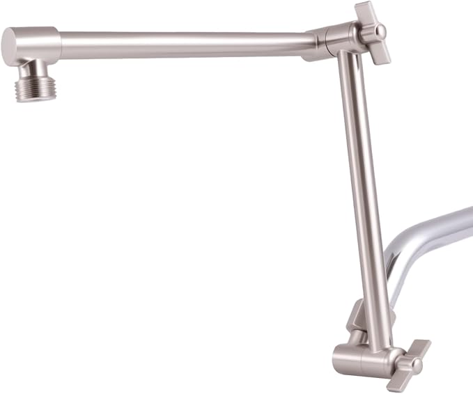 Shower Head Extension Arm, 16 Inch Solid Brass Adjustable Extender by Unknown