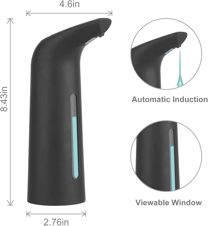 Automatic Soap Dispenser Touchless, TUMAN Pro Battery Operated Electric - Image 8