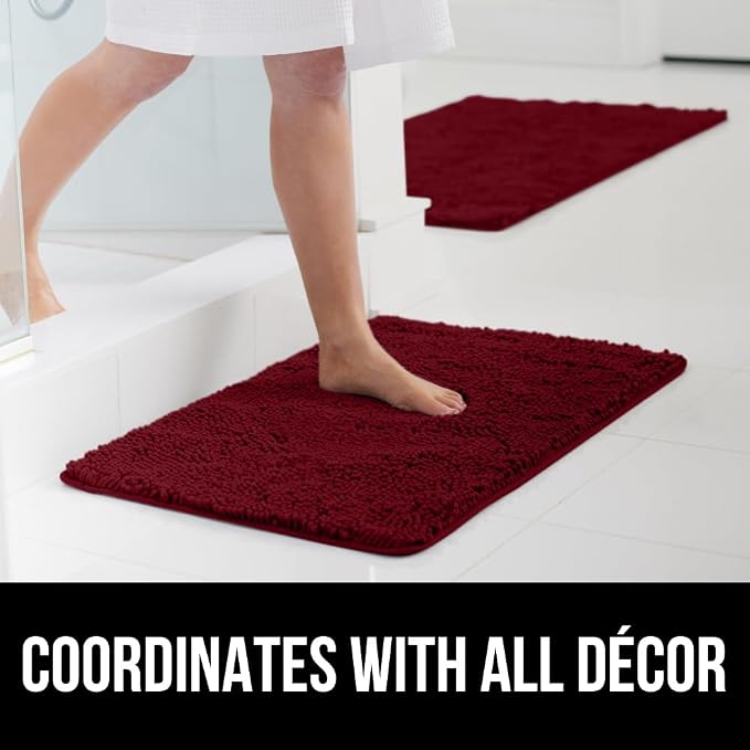GORILLA GRIP Bath Rug Mat 36x24, Soft Absorbent Chenille, Quick Dry Microfiber - Image 9