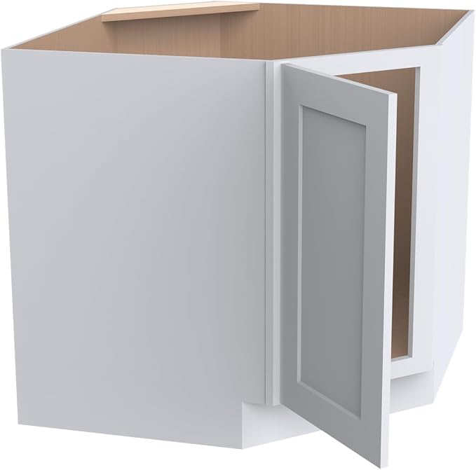 Diagonal Corner Kitchen Cabinet – Solid Wood – Freestanding Storage Organizer - Image 9