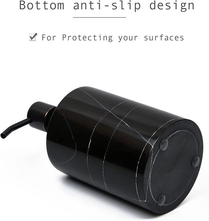Black Marble Soap Dispenser Hand or Dish - Image 3