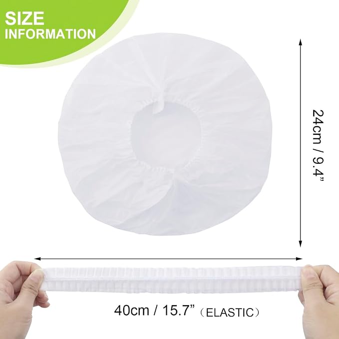 100 Pcs Disposable Shower Caps, Waterproof Bath Caps, Biodegradable disposable - Image 2