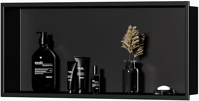 Neodrain 30X12Inch Shower Niche, Matte Black Wall Cubby Stainless Steel Wall - Image 8