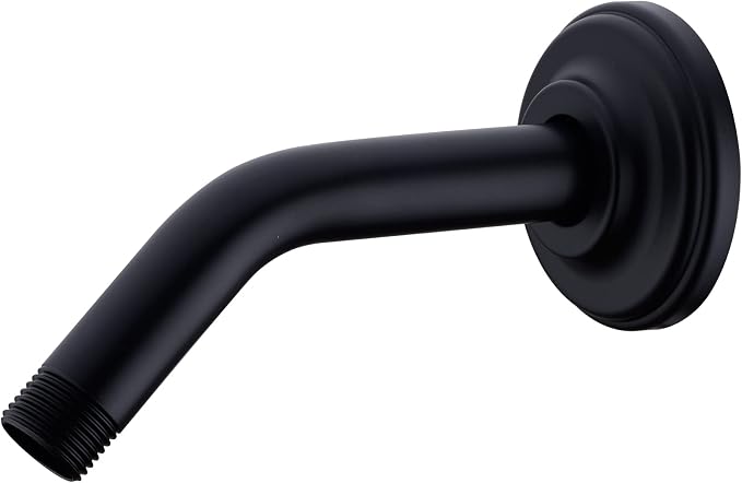 6 Inch Angled Shower Arm with Flange Stainless Steel Wall Mounted Extension Arm by DIKUROOMS