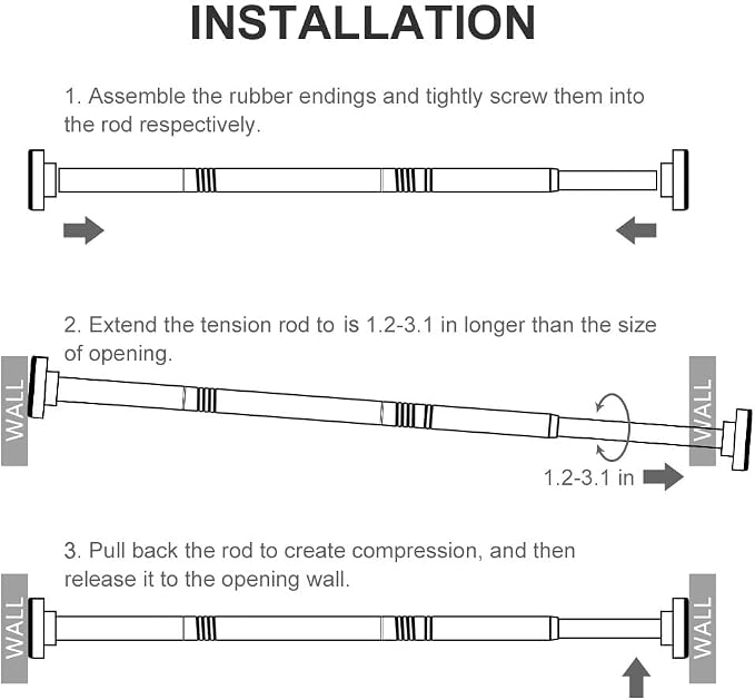 Ausemku Shower Curtain Rod Tension - Image 8