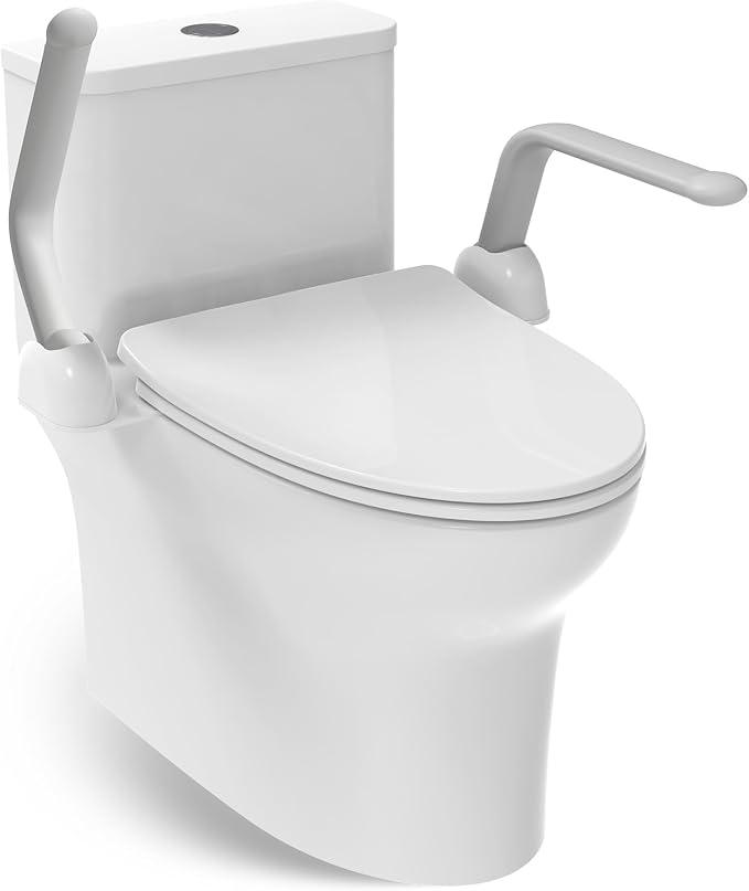 Toilet Safety Rail, Heavy Duty Foldable Toilet Handrail, Aluminum Alloy Support by HEINSY