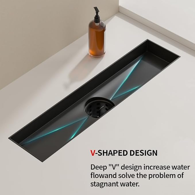 Linear Shower Drain, 304 Stainless Steel - Image 3