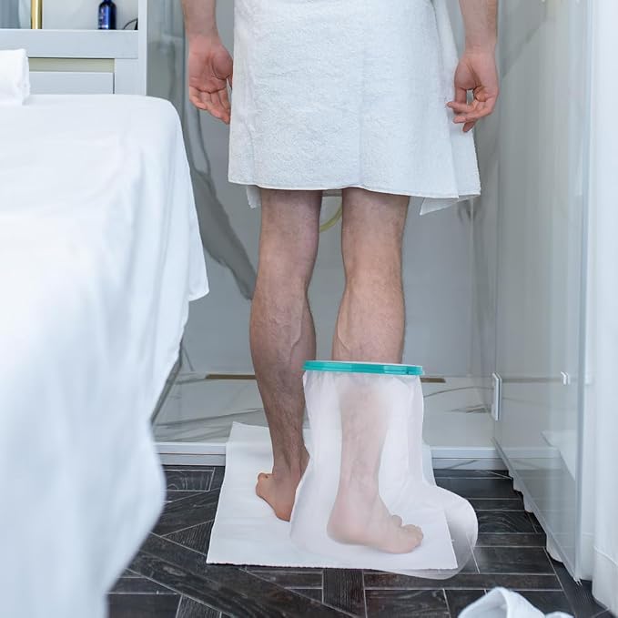 Cast Covers for Shower Foot Soft Green Adult, Waterproof Cast Cover/Bag - Image 7