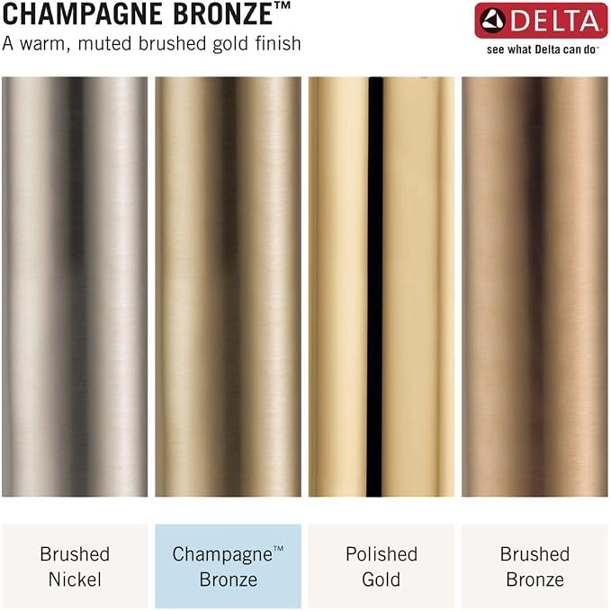 Delta Arvo 14 Series Brushed Gold Bathtub Shower Faucet Set - Image 4