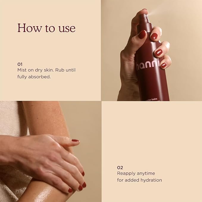 HANNI Water Balm Hydrating Body Mist, Moisturizer Spray - Image 4
