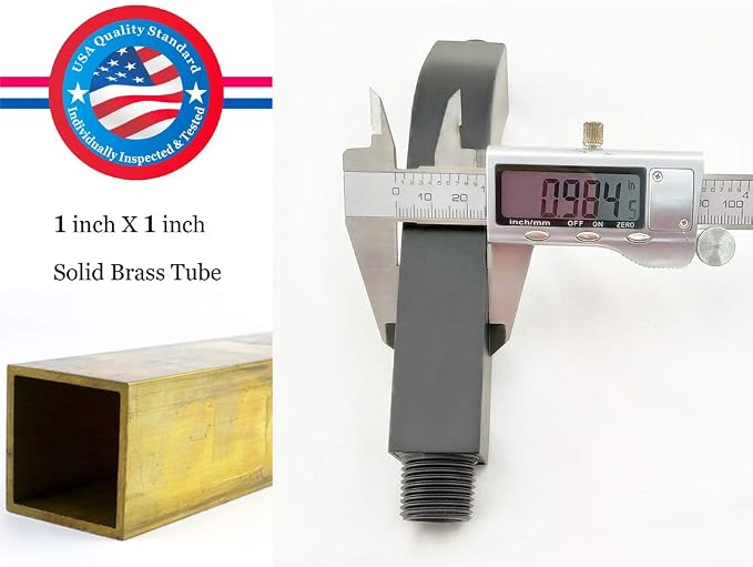 Aquaiaw Square Shower Arm and O-Ring Flange, 6 inch, Solid Brass, Both Soldered - Image 4