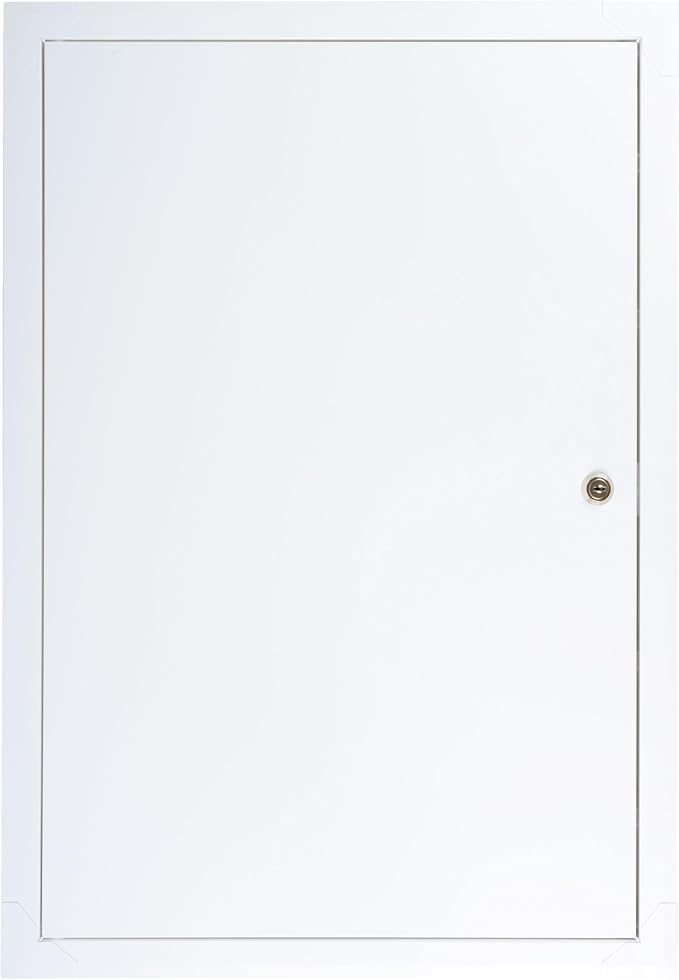 16" x 24" Lockable White Metal Access Panel. Service Shaft Door Panel - Image 2