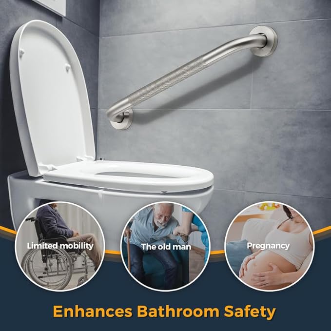 Grab Bars for Shower, 1 Pack 18-Inch Anti Slip Shower Handles for Elderly - Image 2