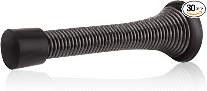 HOMOTEK 30 Pack Oil Rubbed Bronze Spring Door Stops, 3-1/8” Heavy Duty Door Stop by HOMOTEK