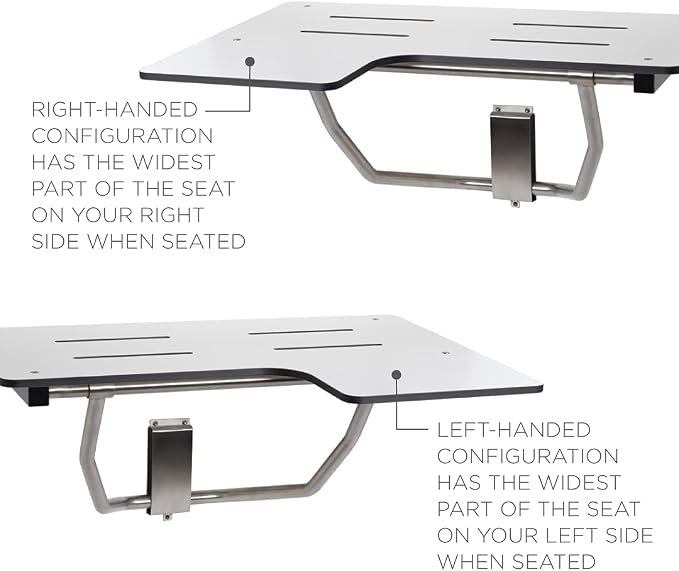 Seachrome 26" x 22.5" Lift-Assist ADA L-Shaped Reversible Bathroom Shower Bath - Image 3