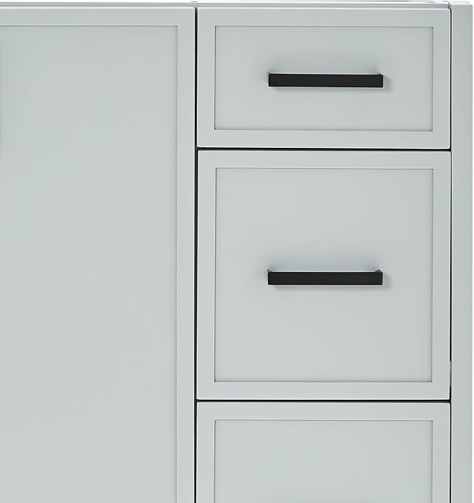 ARIEL Kelly 54 inch Bathroom Vanity Without Sink in Grey, Bathroom Base Cabinet - Image 7