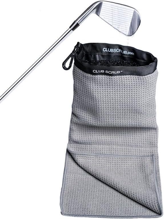 Club Scrub Towel Pro, Golf Club and Ball Cleaning Pouch by ClubScrub