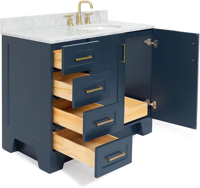 ARIEL Taylor 43 Inch Blue Bathroom Vanity - Image 7