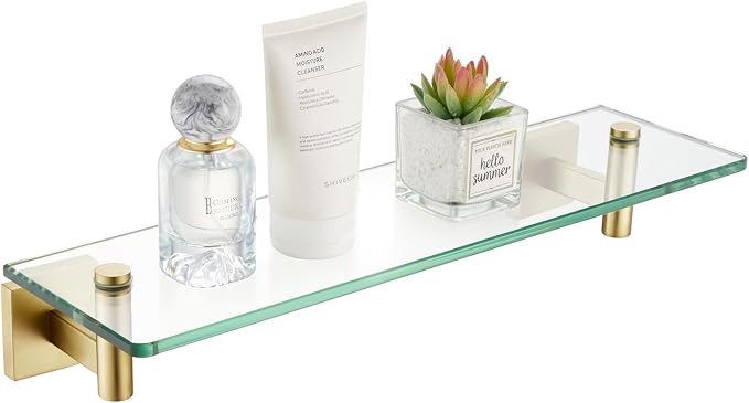 KOKOSIRI Wall Shelves Floating Shelf 16'' Stainless Steel Bathroom Hardware by KOKOSIRI