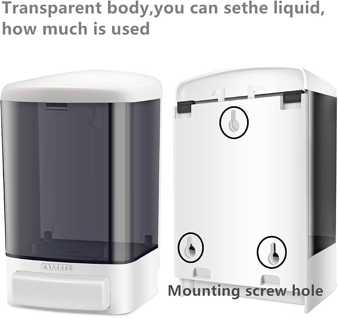 Manual Soap Dispenser Kitchen Bathroom 33.8oz/1000ml Wall Mounted Hand - Image 5