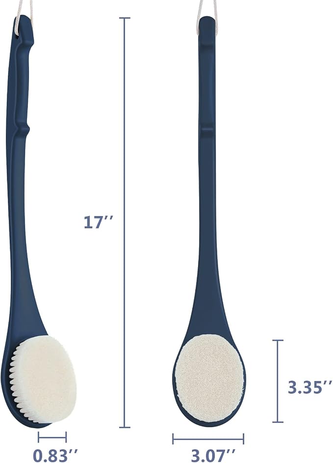 Body Back Scrubber – 17'' Long Handle Shower Brush, Durable Exfoliator - Image 5
