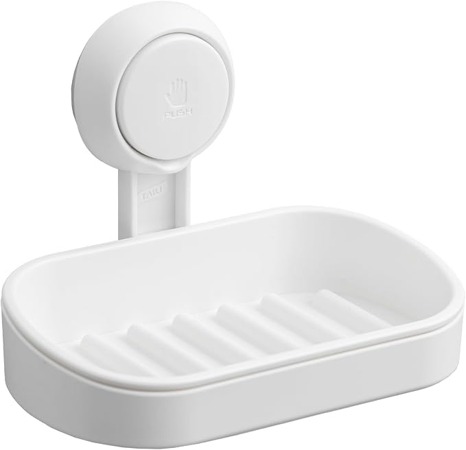 TAILI Soap Dish Soap Holder Suction Cup Powerful Vacuum Suction, Strong Bar by TAILI