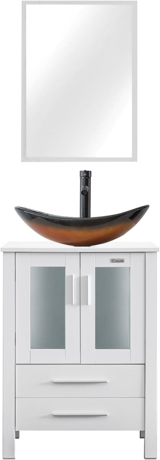 eclife 24" Modern Bathroom Vanity Sink Combo Freestanding Cabinet by eclife