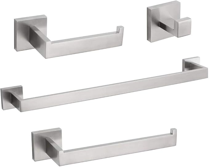 TURS Bathroom Hardware Set Brushed Towel Bar Set Stainless Steel Bathroom by TURS