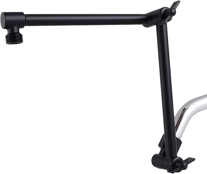 Shower Head Extension Arm, 16 Inch Solid Brass Adjustable Extender by Unknown