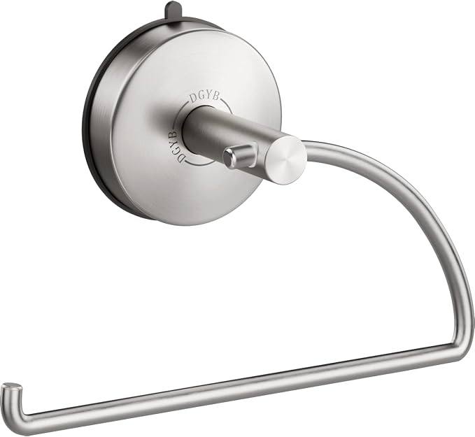 DGYB Suction Cup Hand Towel Ring Brushed Nickel Hand Towel Holder by DGYB