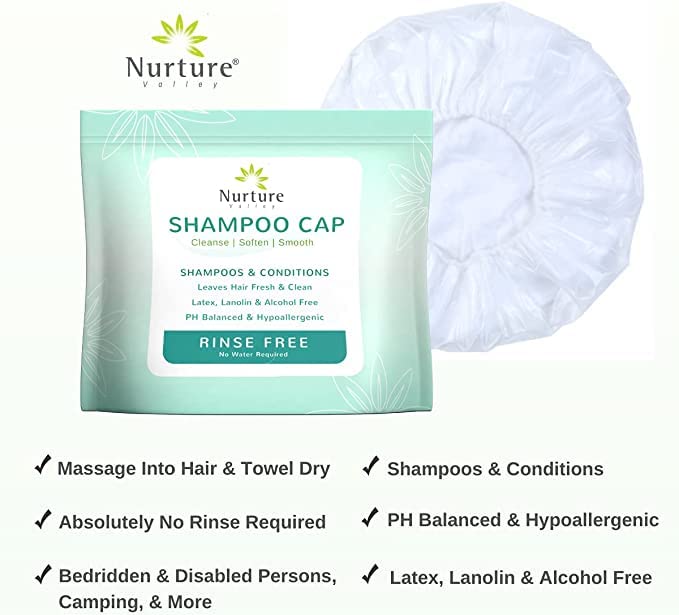 No Water Rinse Free Shampoo Cap by Nurture | Microwavable Washing & - Image 2