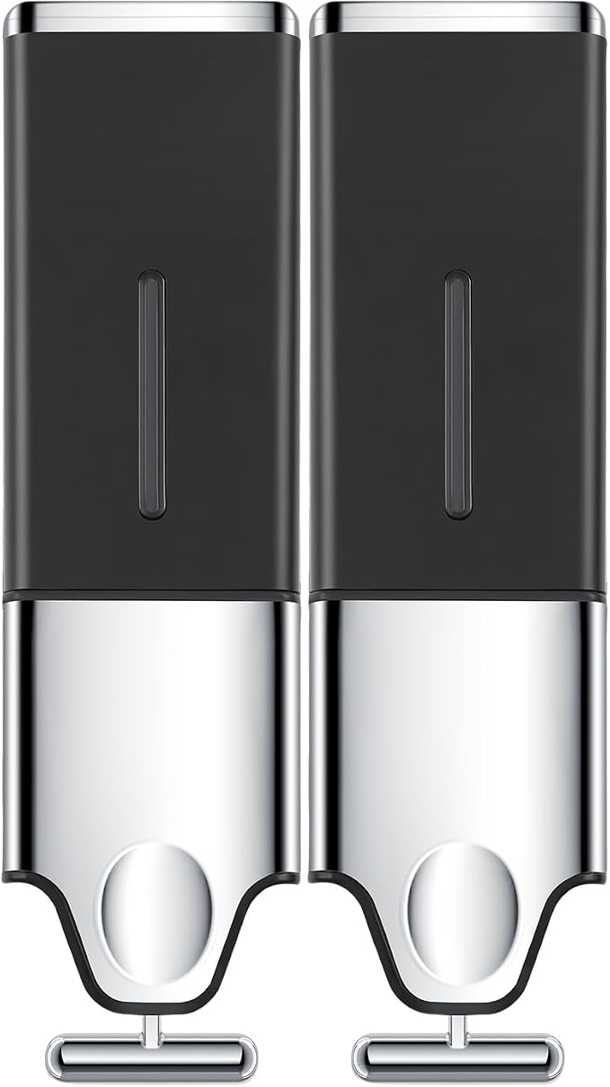 2-in-1 Quadrate Dispensers for The Shower, Shower soap Dispenser, Conditioner by EHORIA
