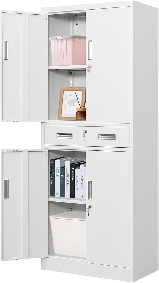 Metal Storage Cabinet, 71 Inch Tall Metal Storage Cabinet by YEEZER