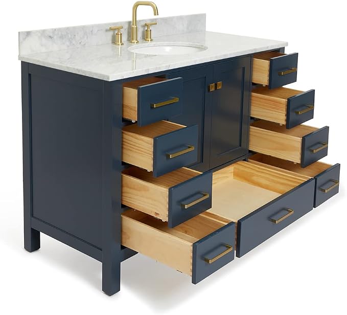 ARIEL 49" Midnight Blue Bathroom Vanity - Image 4
