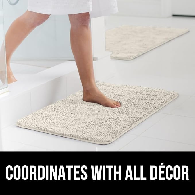 GORILLA GRIP Bath Rug Mat 36x24, Soft Absorbent Chenille, Quick Dry Microfiber - Image 9