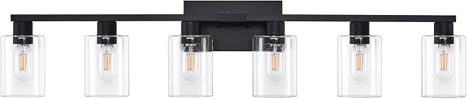 6-Light Bathroom Vanity Light Black Vanity Lights - Image 8