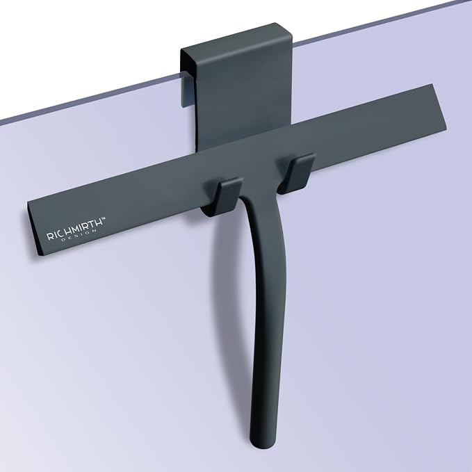 Shower Squeegee for Glass Doors, RICHMIRTH 11" Inch Width Silicone Rubber Blade by RICHMIRTH